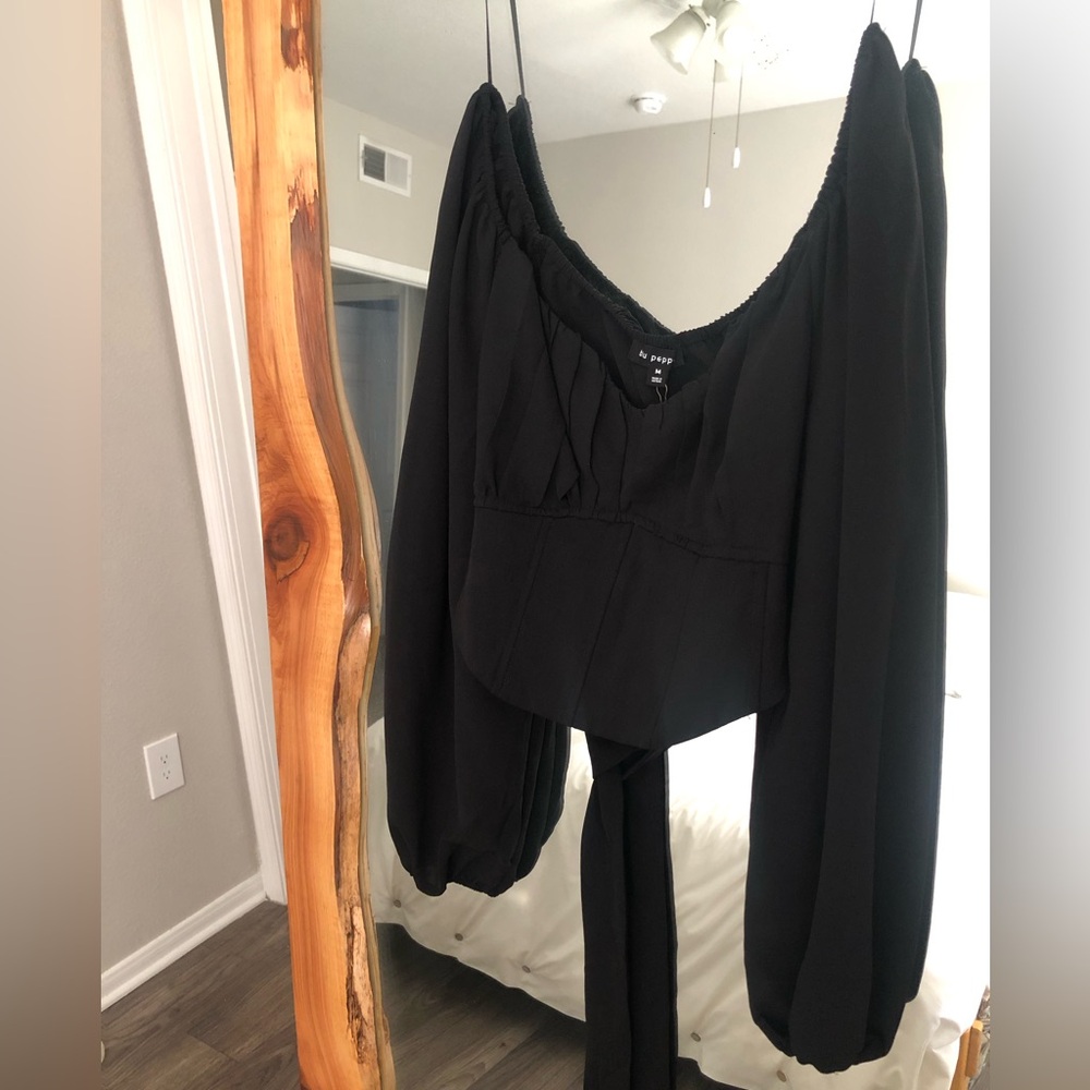 Blu Pepper Tie-back Corset Top